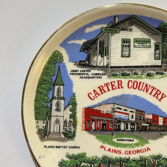 Carter Country Plains Georgia Small Ceramic Souvenir Plate - Picture 3 of 10